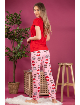 Pijama Dama MinniePrintFive Rosu
